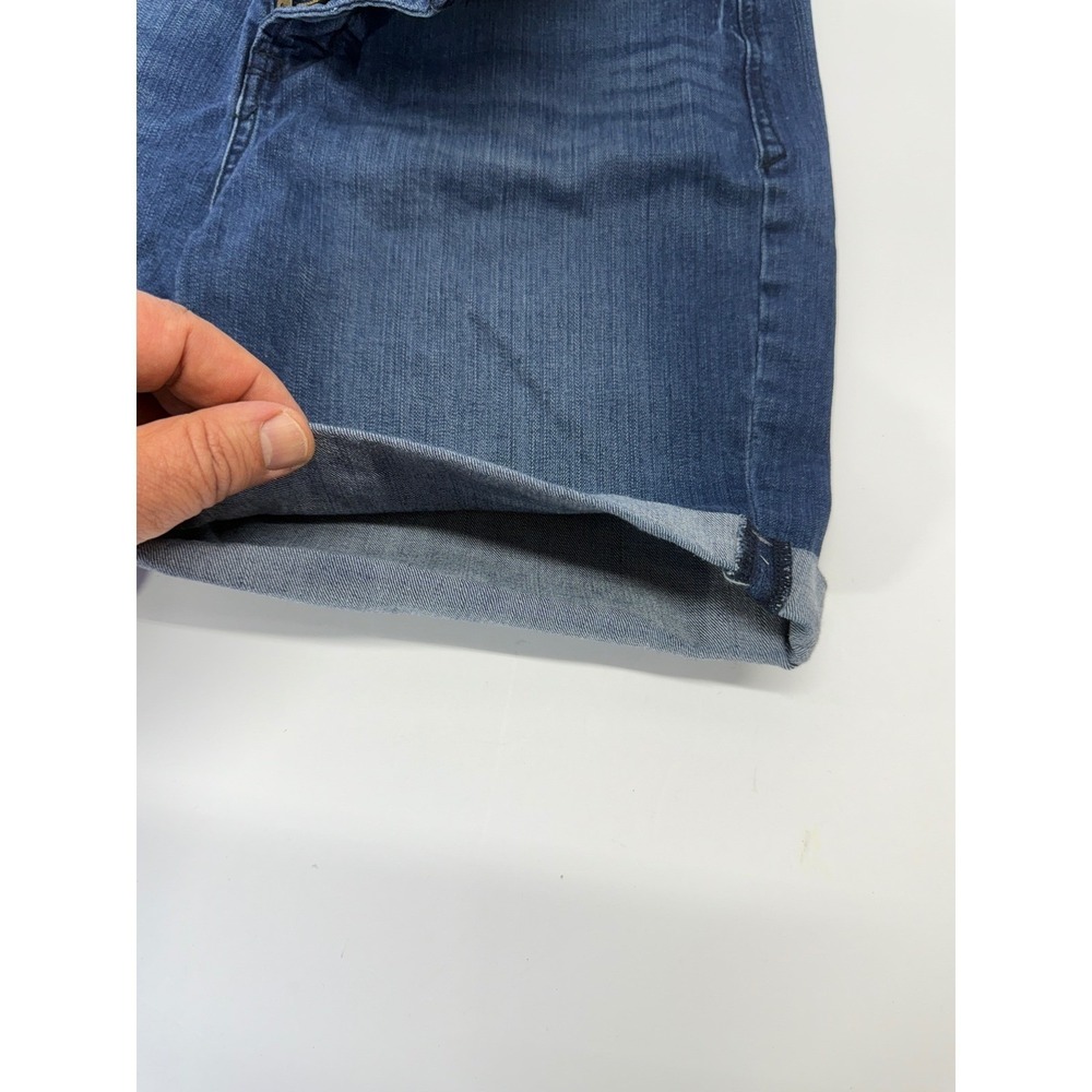 Kensie Jeans Womens Dark Wash Cuffed Bermuda Denim Shorts Size 10/30 Stretch - Picture 15 of 15